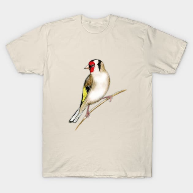 Goldfinch watercolor T-Shirt by Bwiselizzy